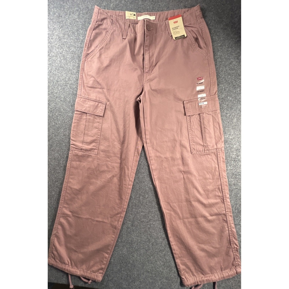 Levis Womens 94' Baggy Cargo Pants 30x32 Mauve Pink Mid Rise Streetwear Y2K NWT